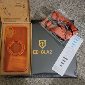 iPhone 16 Plus Bundle Case,Screen Protectors, + Lanyard NWT